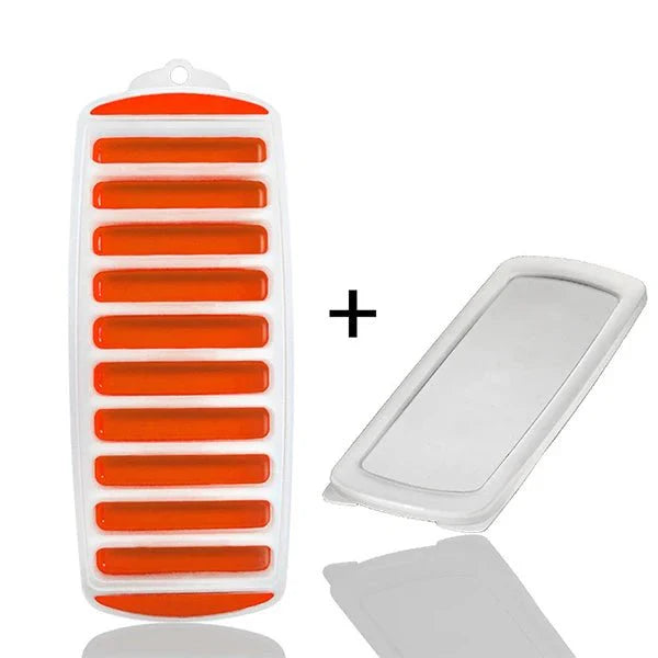 Silicone Ice Cube Tray – Pop-Out Design for Water Bottles and Narrow Drinking Cups