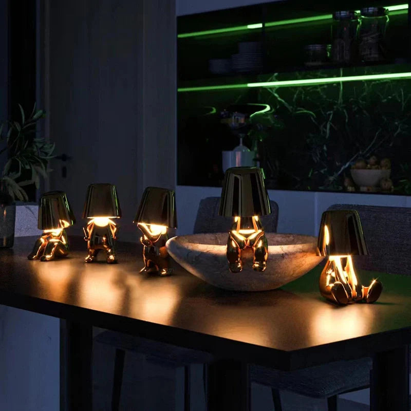 Dæmpbar Bordlampe – Harpiks, Legesyg Form til Kontor eller Soveværelse Dekoration