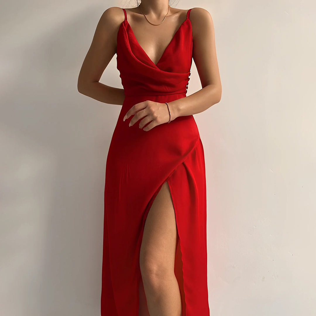 Seraphina – Luxe Maxi Jurk met Elegante Pasvorm
