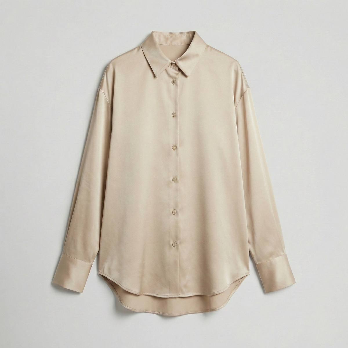 dames relaxed fit glanzende blouse