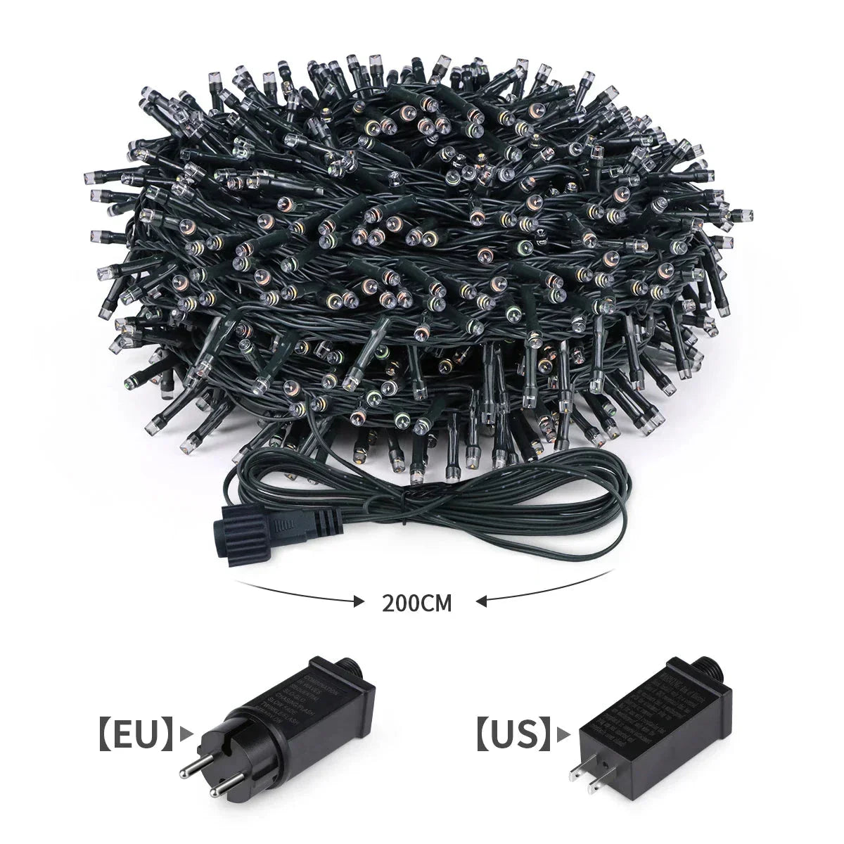 LED Light Chains – Waterproof, Warm White Light for Garden and Outdoor Lighting at Parties and Decoration