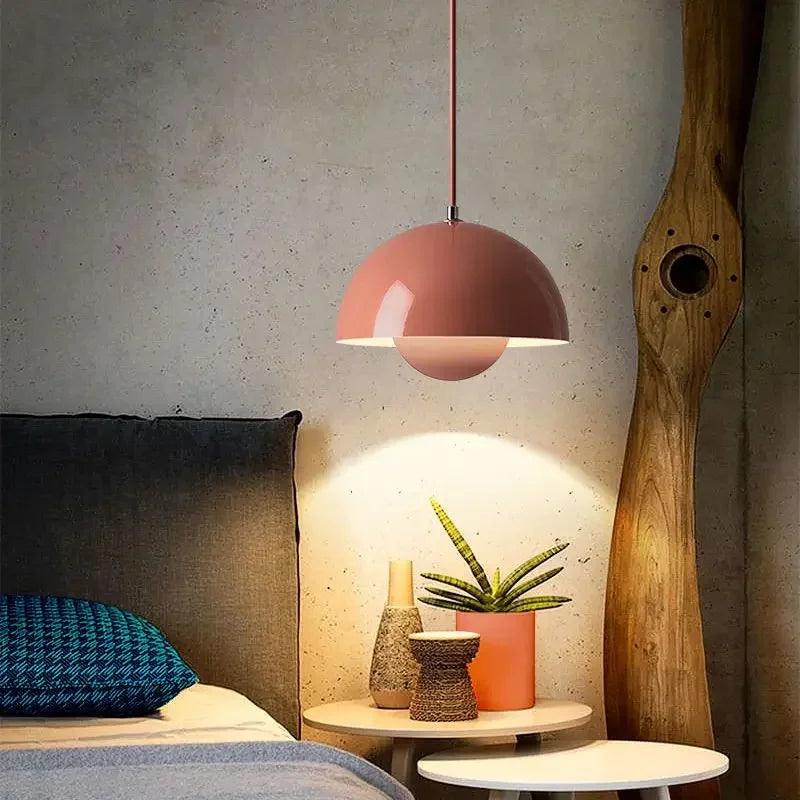 Scandinavian Pendant Light – Matte Black, Semi-Circular Shape for the Dining Room or Living Room