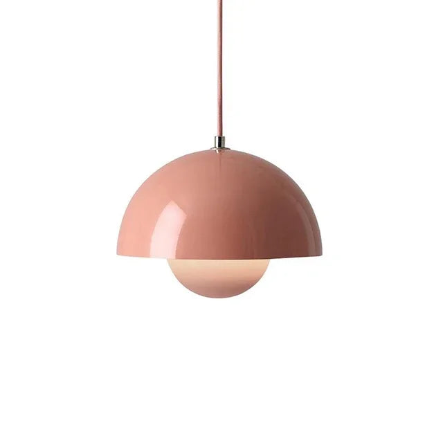 Scandinavian Pendant Light – Matte Black, Semi-Circular Shape for the Dining Room or Living Room