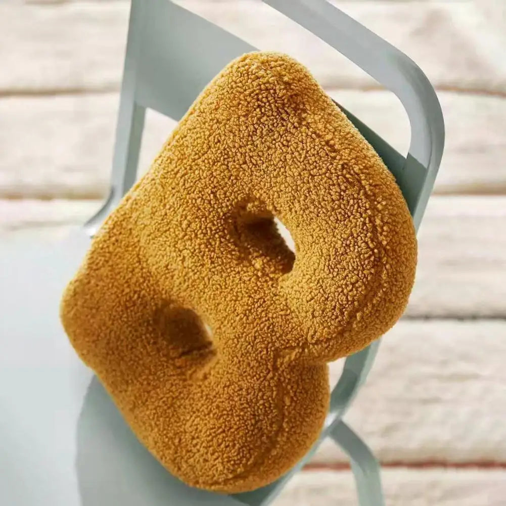 Velvet Seed Pillow with Alphabet Letters – Soft and Playful Decor for the Living Room or Children's Room