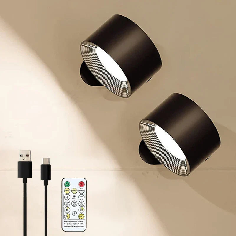 Rechargeable Wall Lamp – Cylindrical Design in White for Bedroom, Living Room or Hallway with Anstäländer