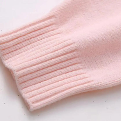 Strikket sweater til kvinder - pink, afslappet til efterår og vinter