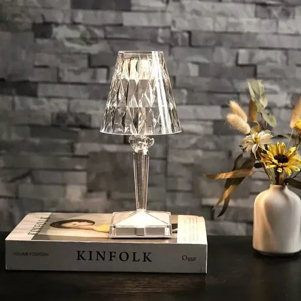 Lámpara de mesa – Acrílico brillante, diseño elegante para el salón o el dormitorio