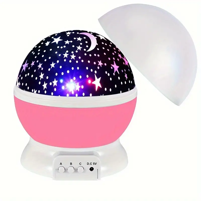 360° Galaxy Projector – Blue/Pink, Modern Design for Bedroom or Children's Room