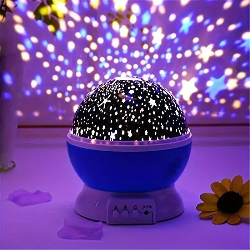 360° Galaxy Projector – Blue/Pink, Modern Design for Bedroom or Children's Room