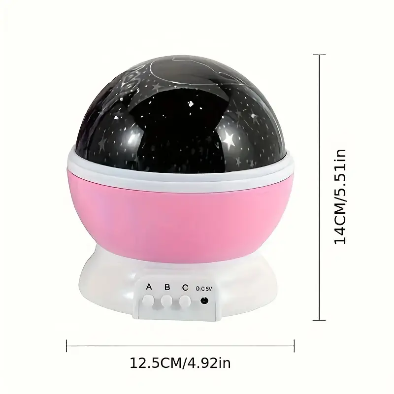 360° Galaxy Projector – Blue/Pink, Modern Design for Bedroom or Children's Room