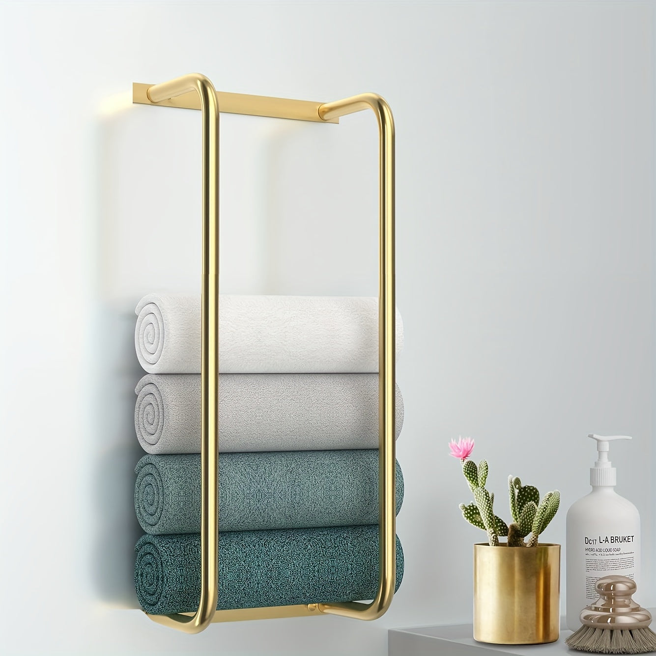 Håndklædehouder – Børstet RVS, Modern Design voor Badkamer of Gæstetoilet
