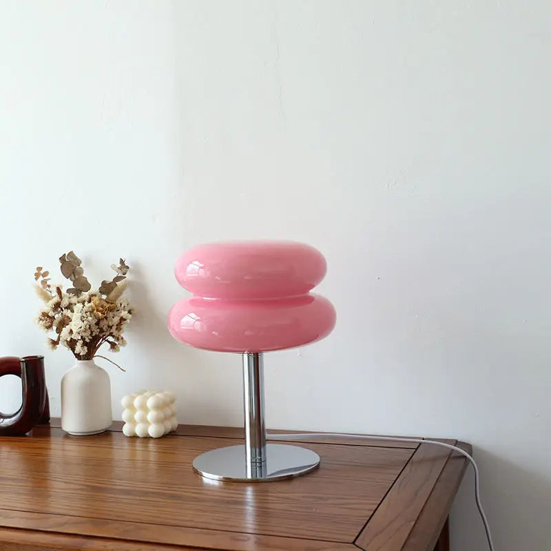 Bauhaus table lamp – white, minimalist design with dimmable LED for stylish lighting in the living room or bedroom