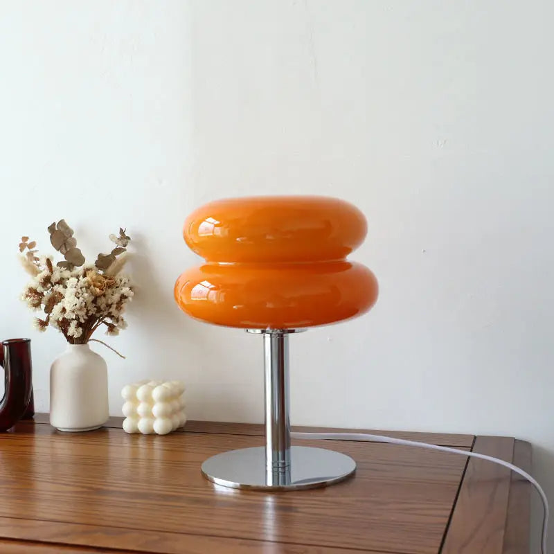Bauhaus table lamp – white, minimalist design with dimmable LED for stylish lighting in the living room or bedroom