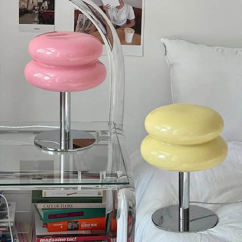 Bauhaus table lamp – white, minimalist design with dimmable LED for stylish lighting in the living room or bedroom