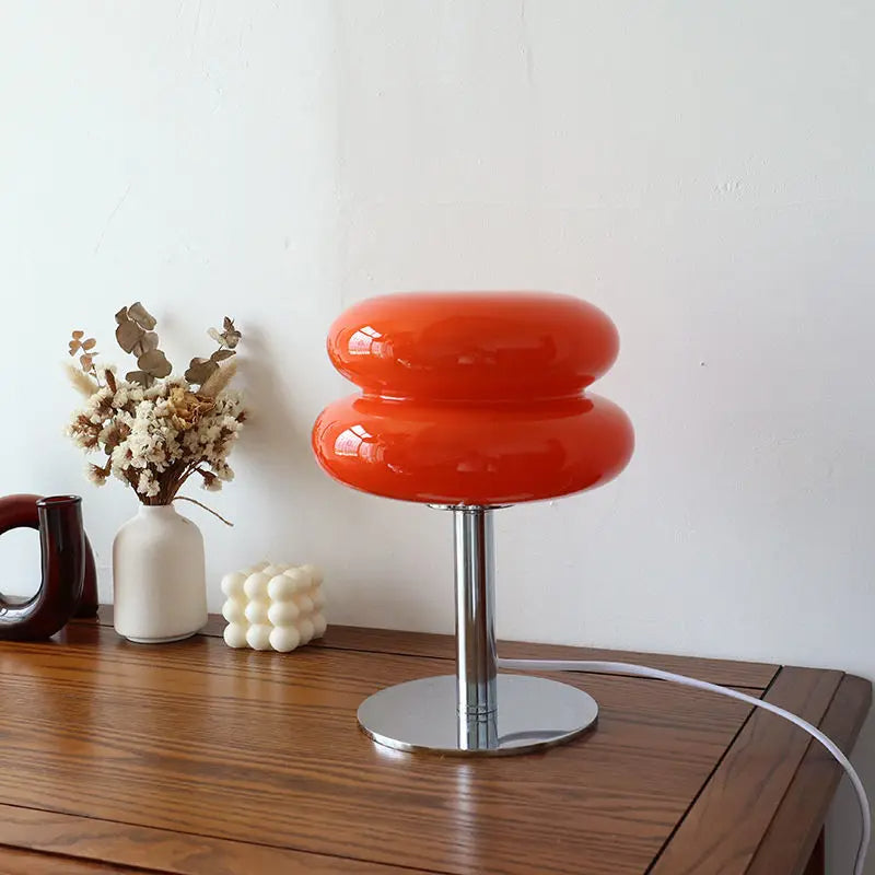 Bauhaus table lamp – white, minimalist design with dimmable LED for stylish lighting in the living room or bedroom
