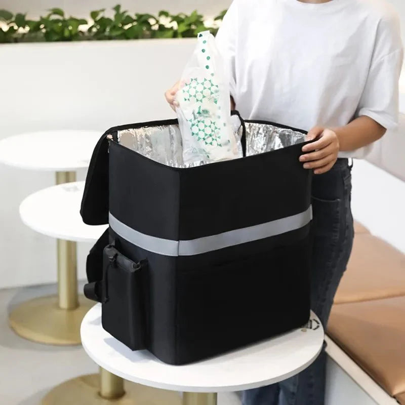 Thermotas – Insulated, Black, for Food and Drinks on the Go, Ideal for Picnics and Grocery Shopping