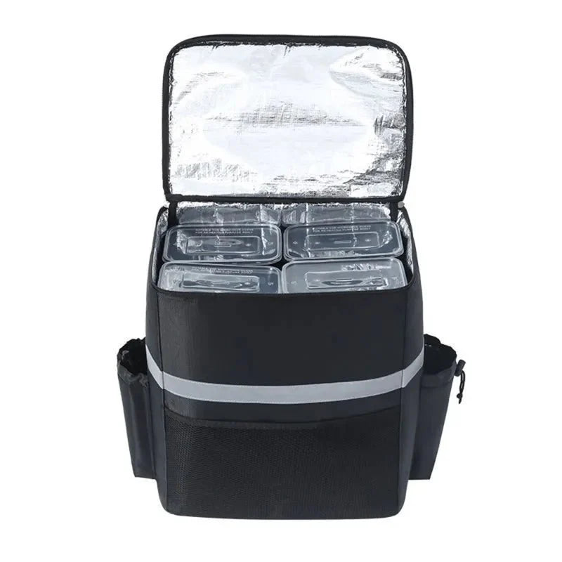 Thermotas – Insulated, Black, for Food and Drinks on the Go, Ideal for Picnics and Grocery Shopping