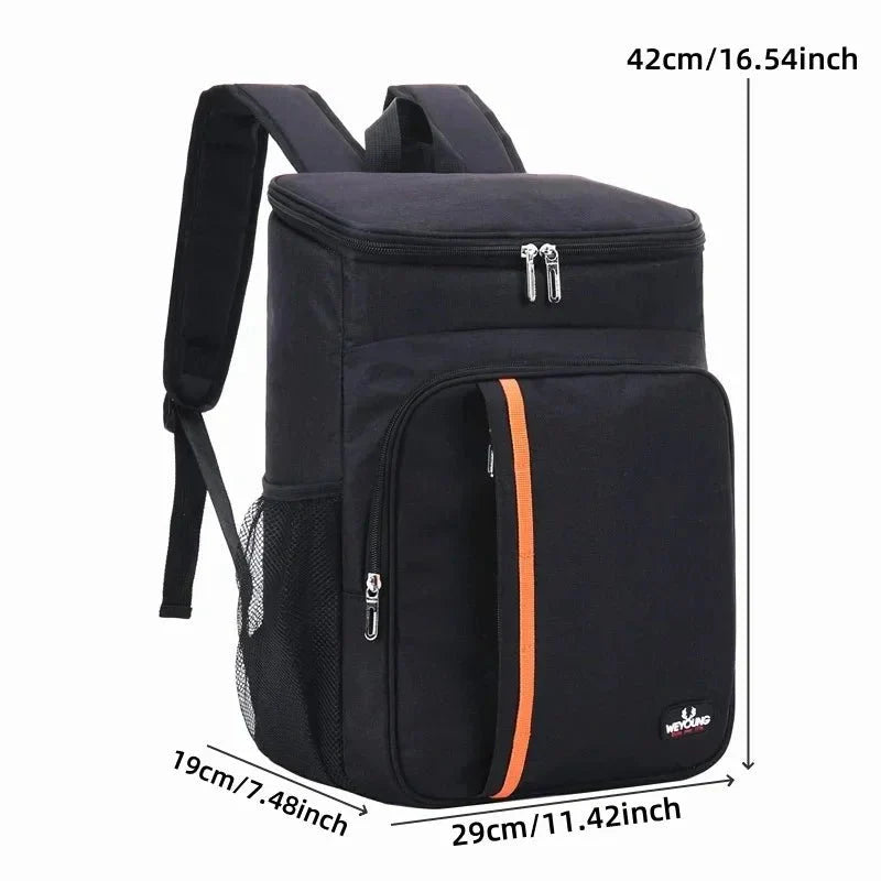 Thermotas – Insulated, Black, for Food and Drinks on the Go, Ideal for Picnics and Grocery Shopping