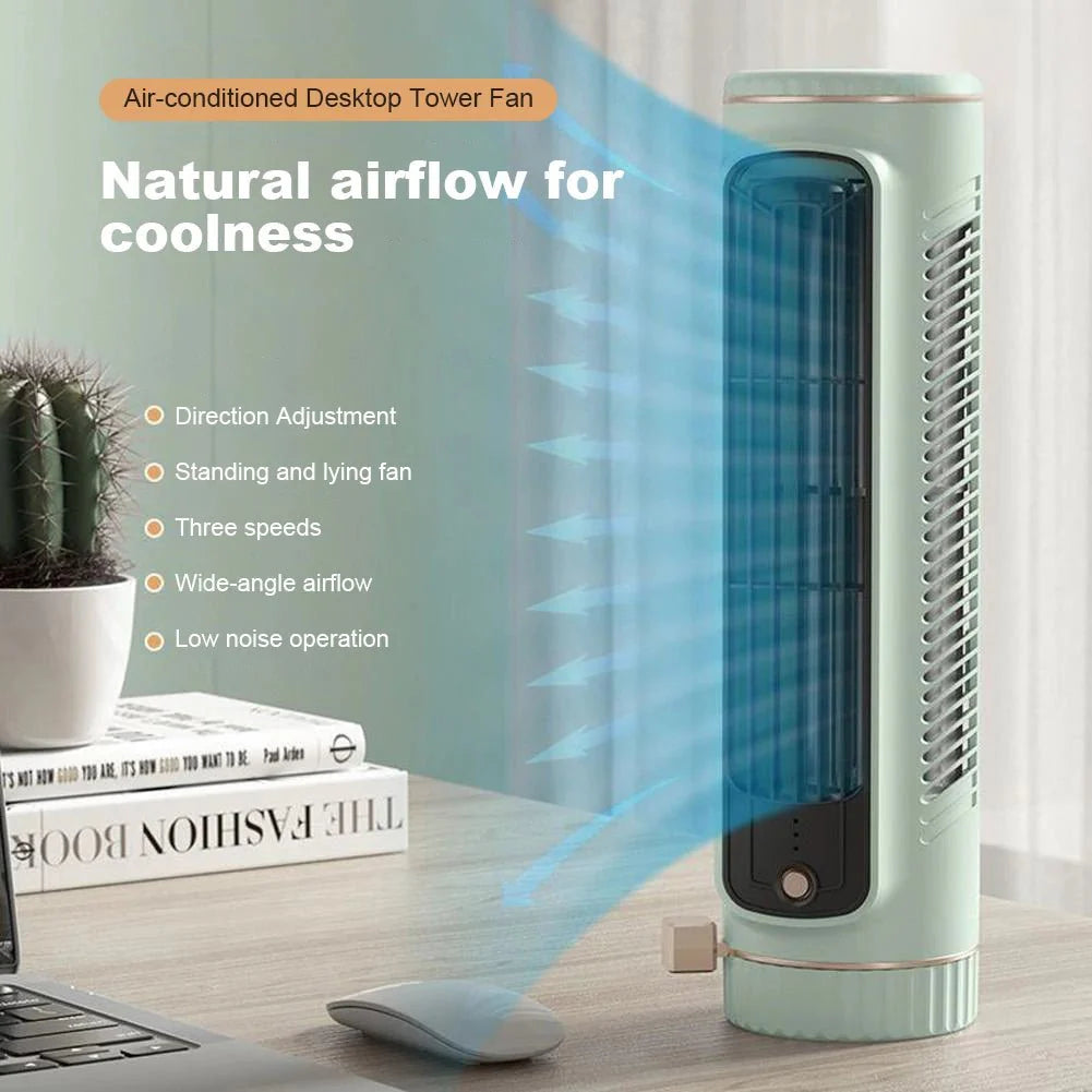 Bladeless Tower Fan – Stylish, 360° Air Circulation for the Bedroom, Living Room, or Office
