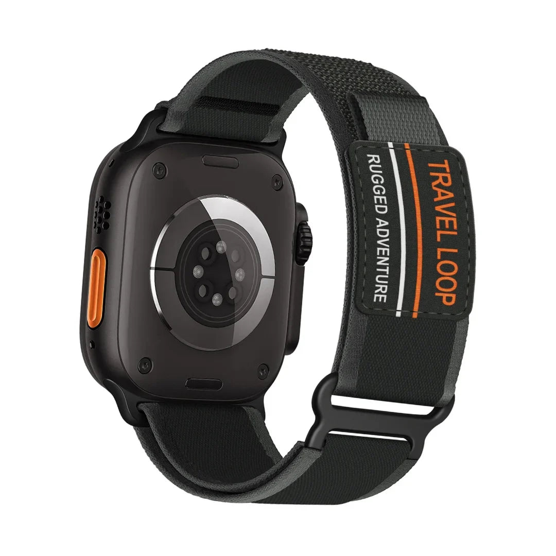 Urrem i Stof til Apple Watch med Justerbar Stållås