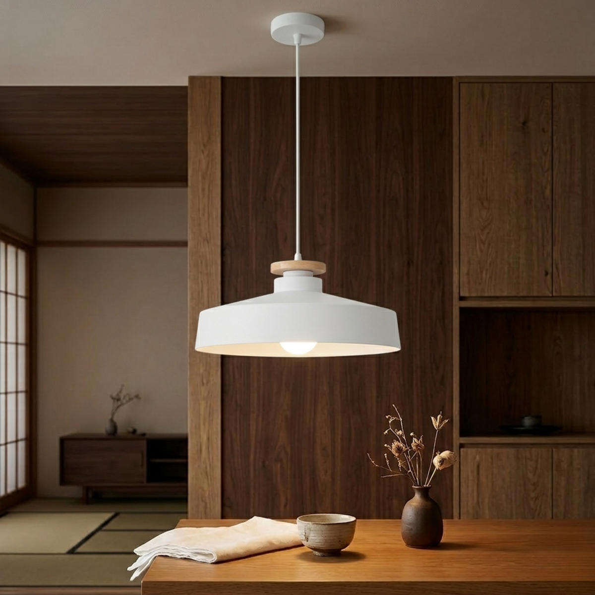 Black Iron LED Pendant Ceiling Light, view 5