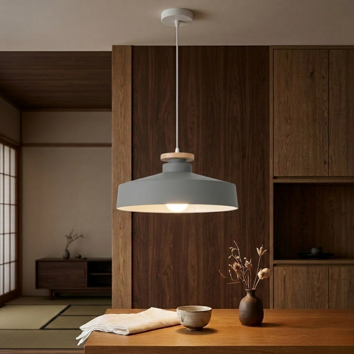 Black Iron LED Pendant Ceiling Light, view 6