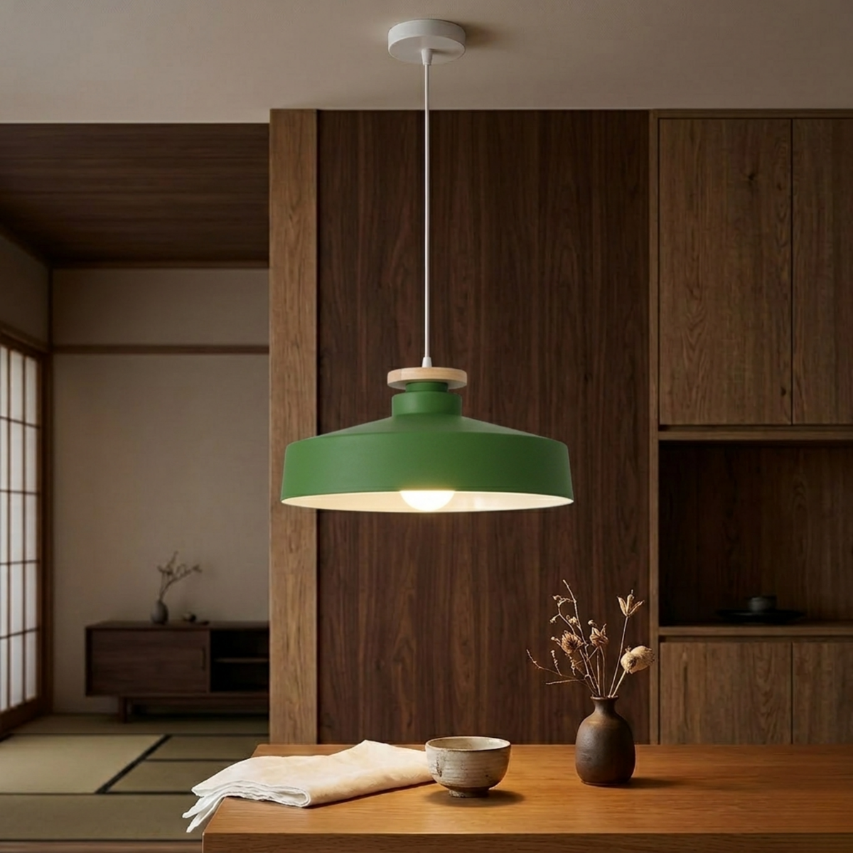 Black Iron LED Pendant Ceiling Light, view 8