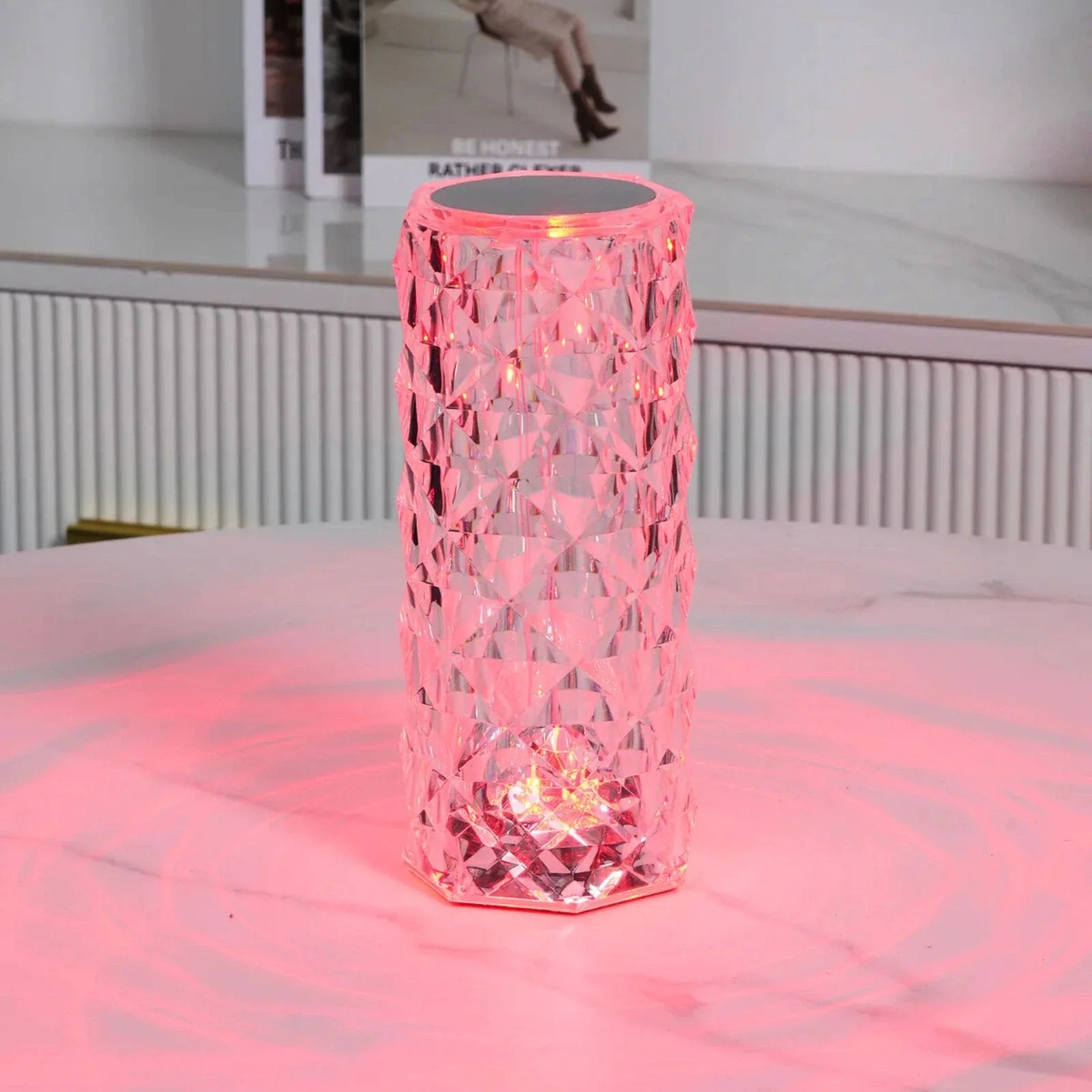 Table Lamp – Acrylic, Modern Design with 16 Colors and Dimmable Lighting for Living Room or Bedroom