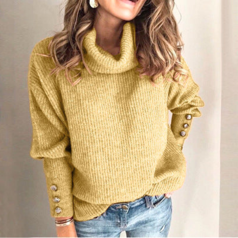 Ladies Relaxed Fit Chunky Knitted Sweater - Thick Winter Sweater, Casual for Fall and Winter