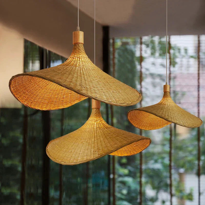 Bamboo Pendant Lamp – Bohemian Design for Dining Room or Living Room