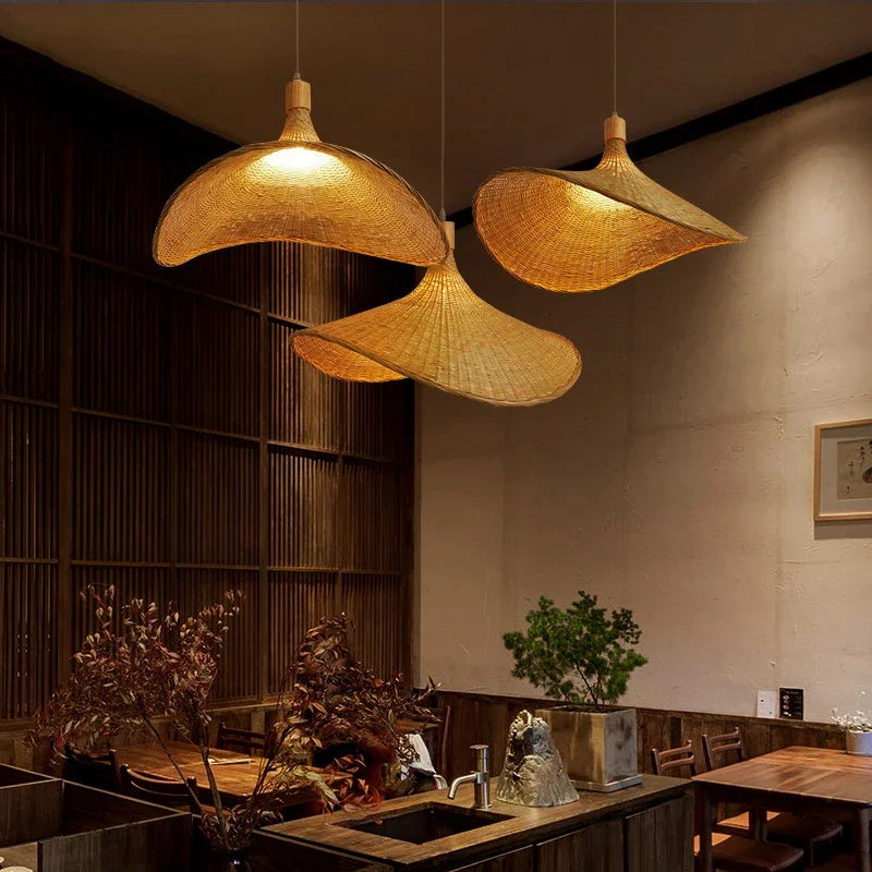 Bamboo Pendant Lamp – Bohemian Design for Dining Room or Living Room