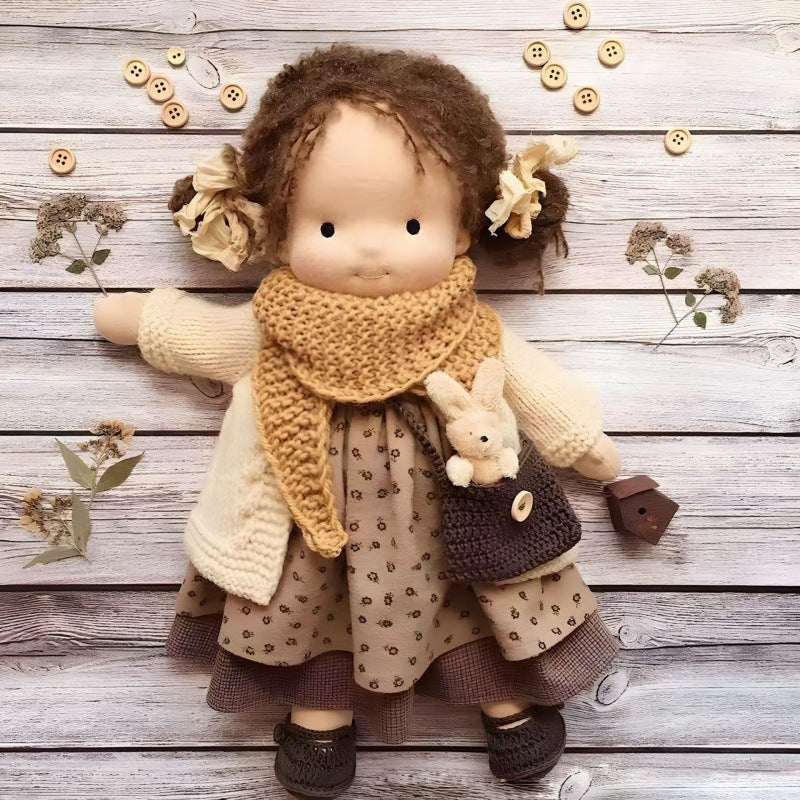 Waldorf Doll – Mohair Bouclé, Handmade for Creative Play for Children Ages 3 and Up