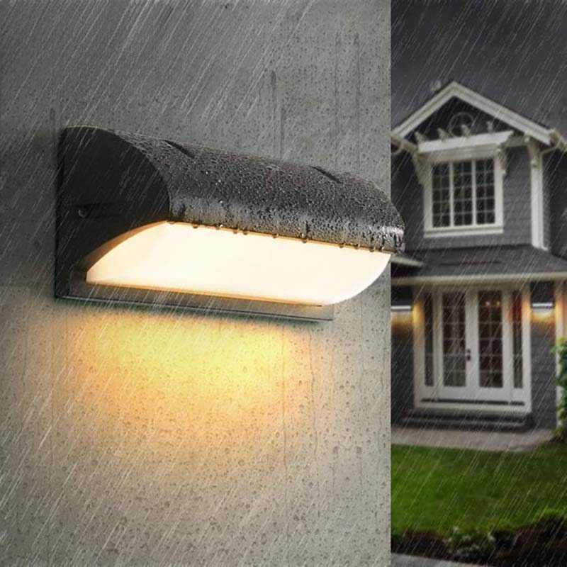 Udendørs Væglampe med Bevægelsessensor – Sort LED til Terrasse, Indgang og Have
