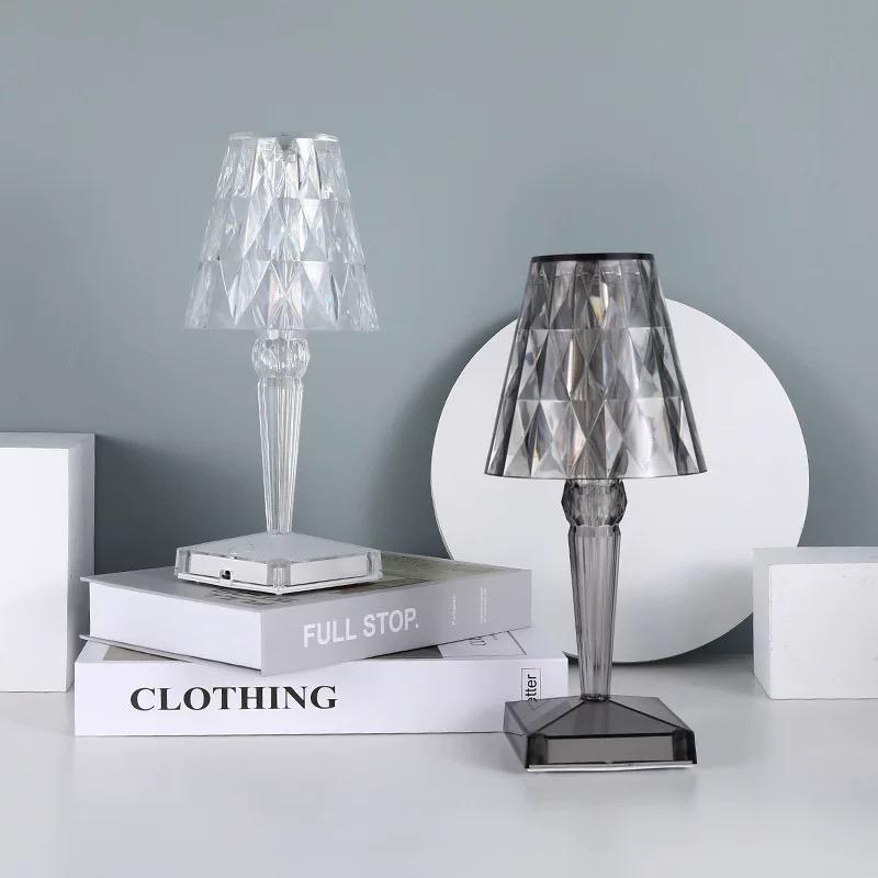 Lámpara de mesa – Acrílico brillante, diseño elegante para el salón o el dormitorio