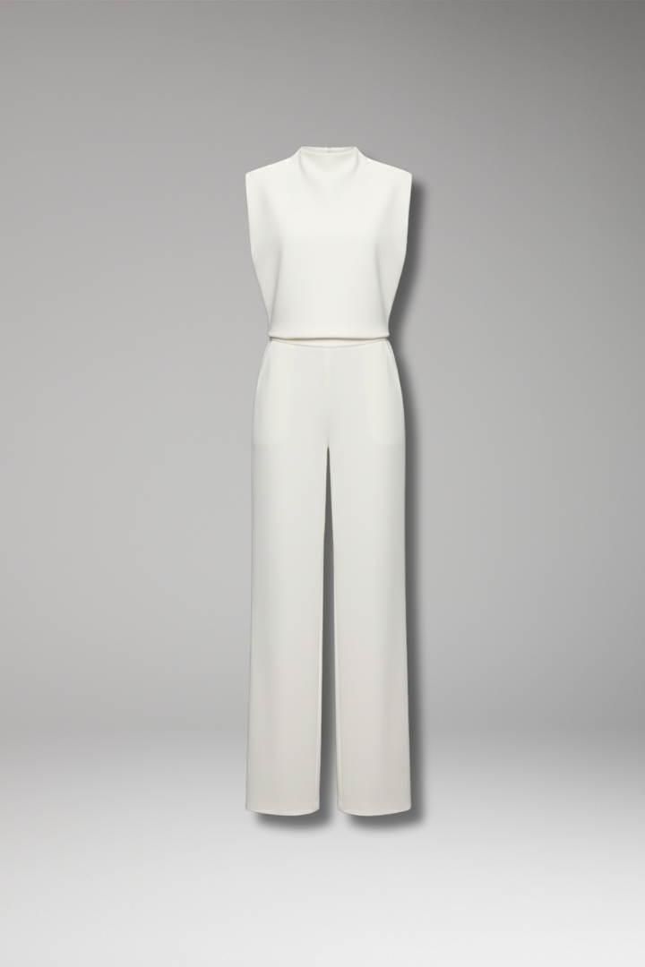 Dame Jumpsuit Uden Ærmer, Tailleret Talje og Brede Ben