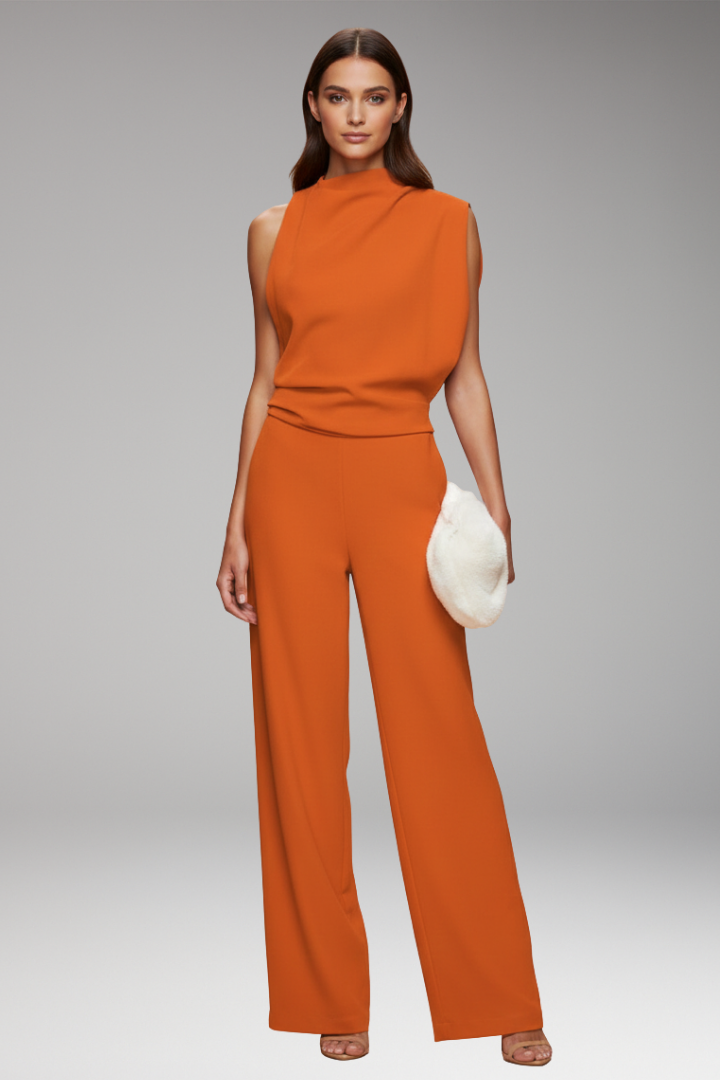 Dame Jumpsuit Uden Ærmer, Tailleret Talje og Brede Ben