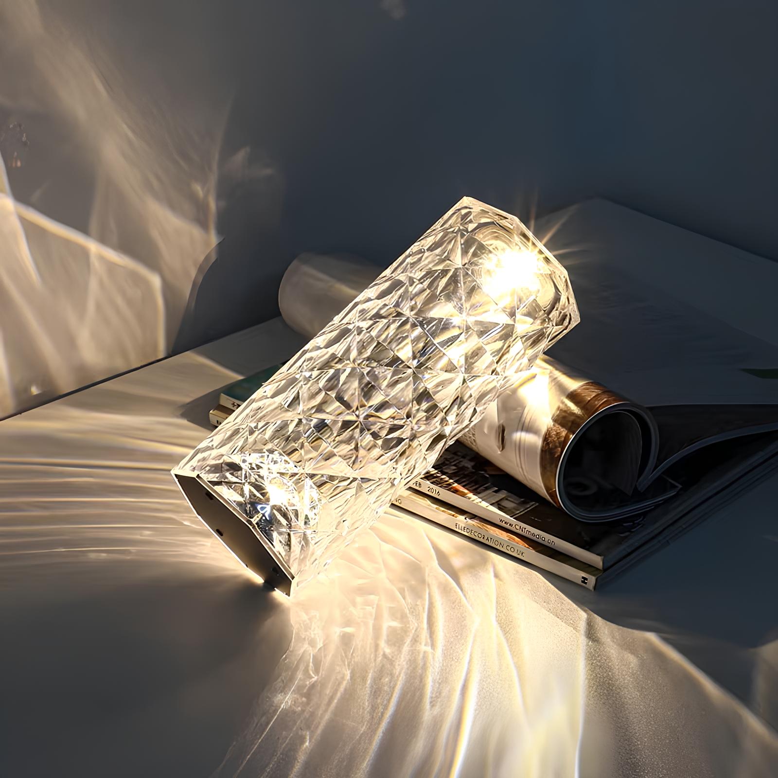 Table Lamp – Acrylic, Modern Design with 16 Colors and Dimmable Lighting for Living Room or Bedroom