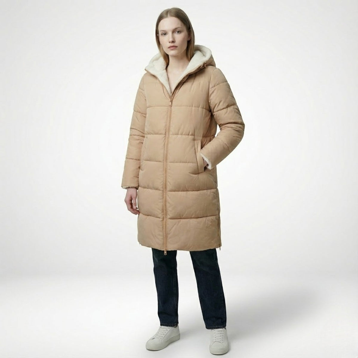 Alessia – Women's Winter Reversible Jacket - Puffer Jacket - Green - Taylor & Bennett