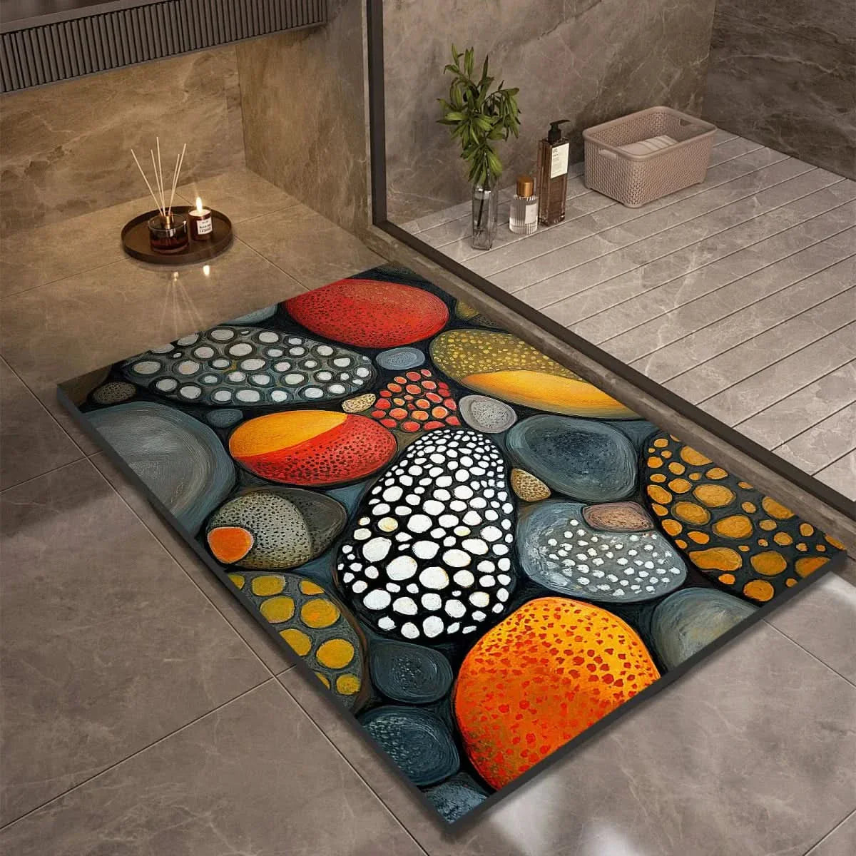 Diatomite Bath Mat – Non-Slip, Modern Minimalist Design for the Bathroom, Kitchen, or Entryway