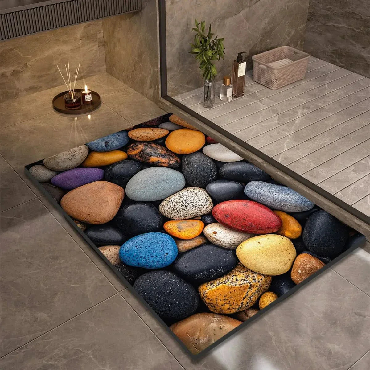Diatomite Bath Mat – Non-Slip, Modern Minimalist Design for the Bathroom, Kitchen, or Entryway