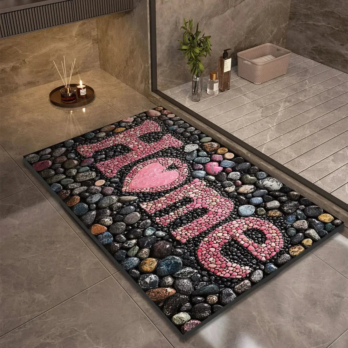 Diatomite Bath Mat – Non-Slip, Modern Minimalist Design for the Bathroom, Kitchen, or Entryway