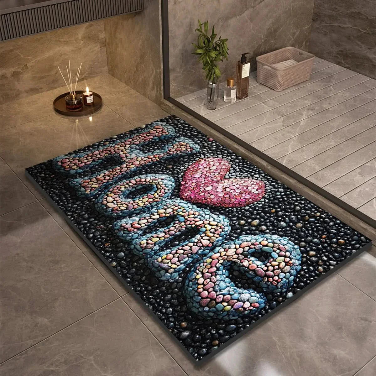 Diatomite Bath Mat – Non-Slip, Modern Minimalist Design for the Bathroom, Kitchen, or Entryway