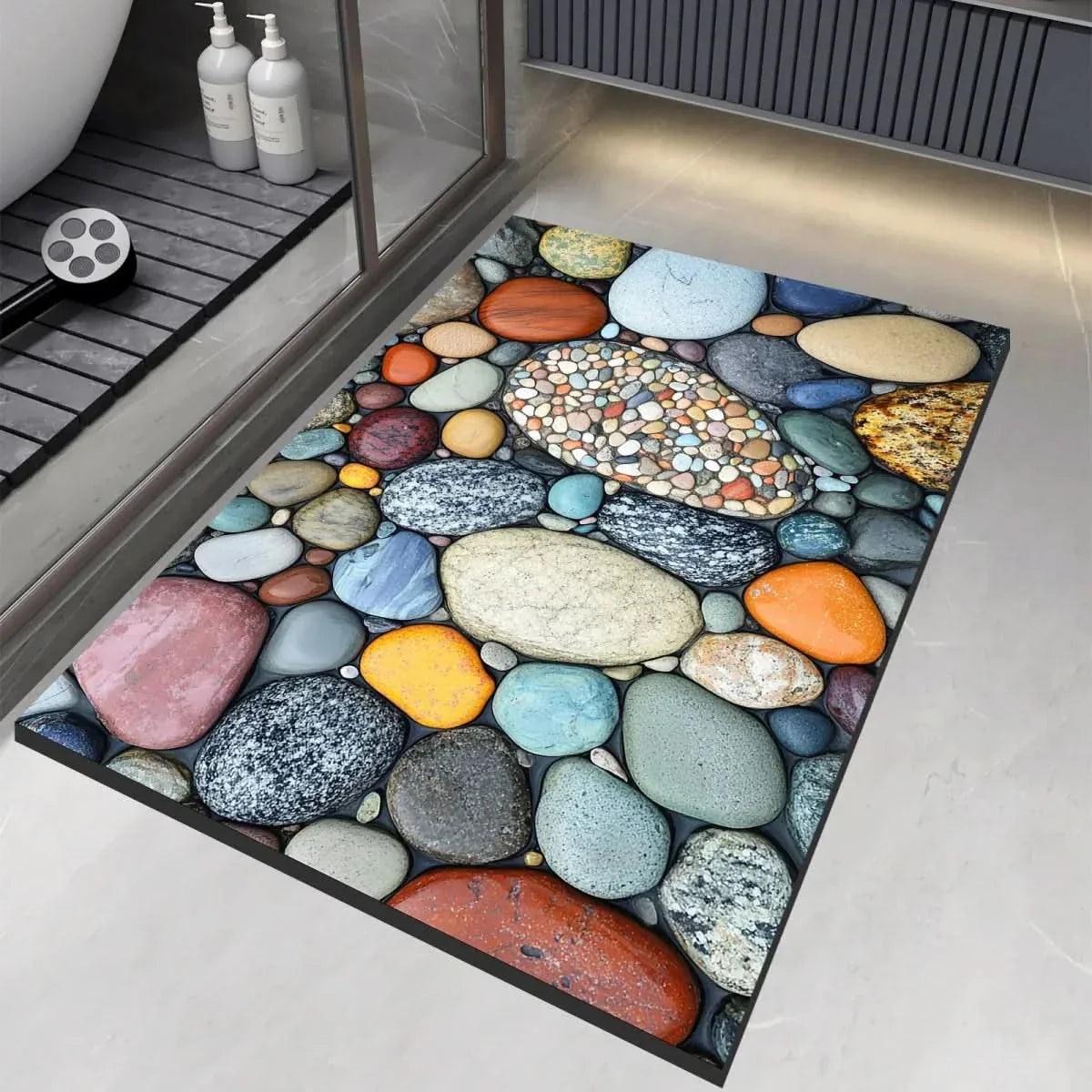 Diatomite Bath Mat – Non-Slip, Modern Minimalist Design for the Bathroom, Kitchen, or Entryway