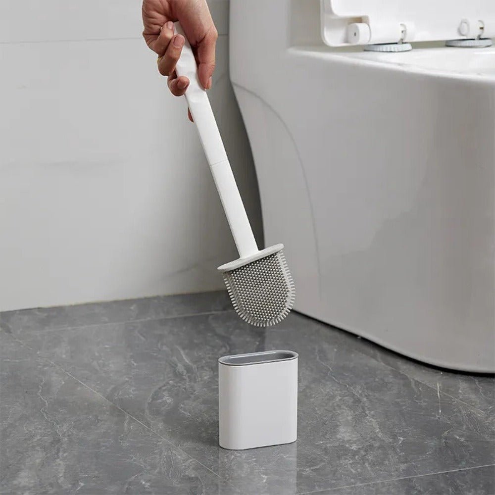 Silikone toiletbørste med vægbeslag – Hygiejnisk og effektiv til toilet og badeværelse