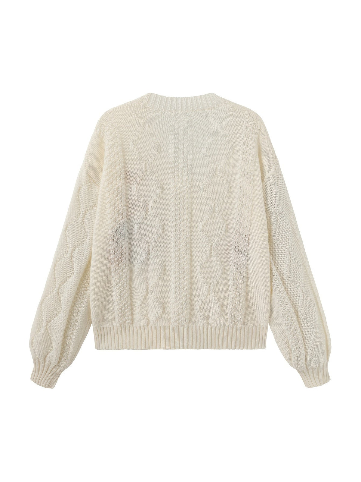 Winsome™ | Women's Floral Embroidered V-Neck Button Cardigan