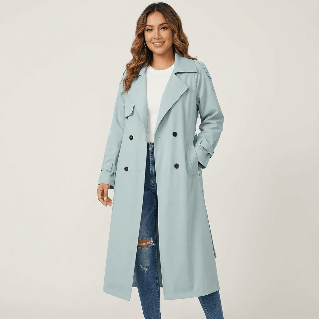 Dame Trenchcoat Lang Model – Klassisk Snit