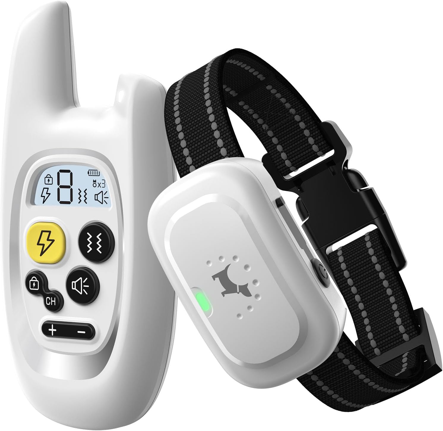 Remote-Controlled Dog Training Collar – Waterproof, with Sound, Vibration, and Shock Functions for Effective Training Up to 1,600 ft