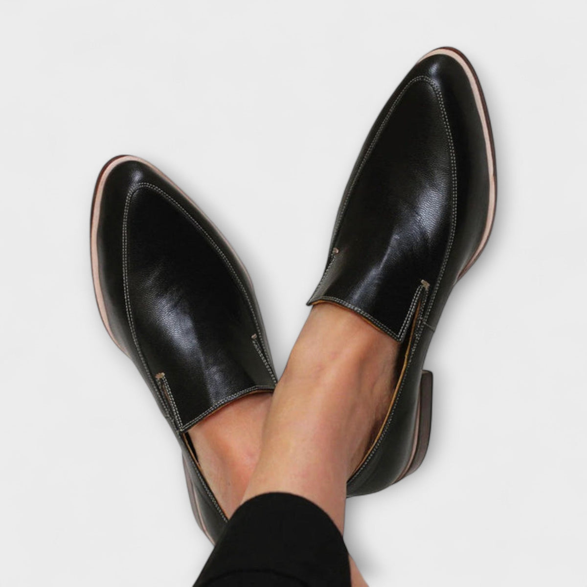 Dame Loafers Ortopædiske i Sort - Komfort Slip-On Sko