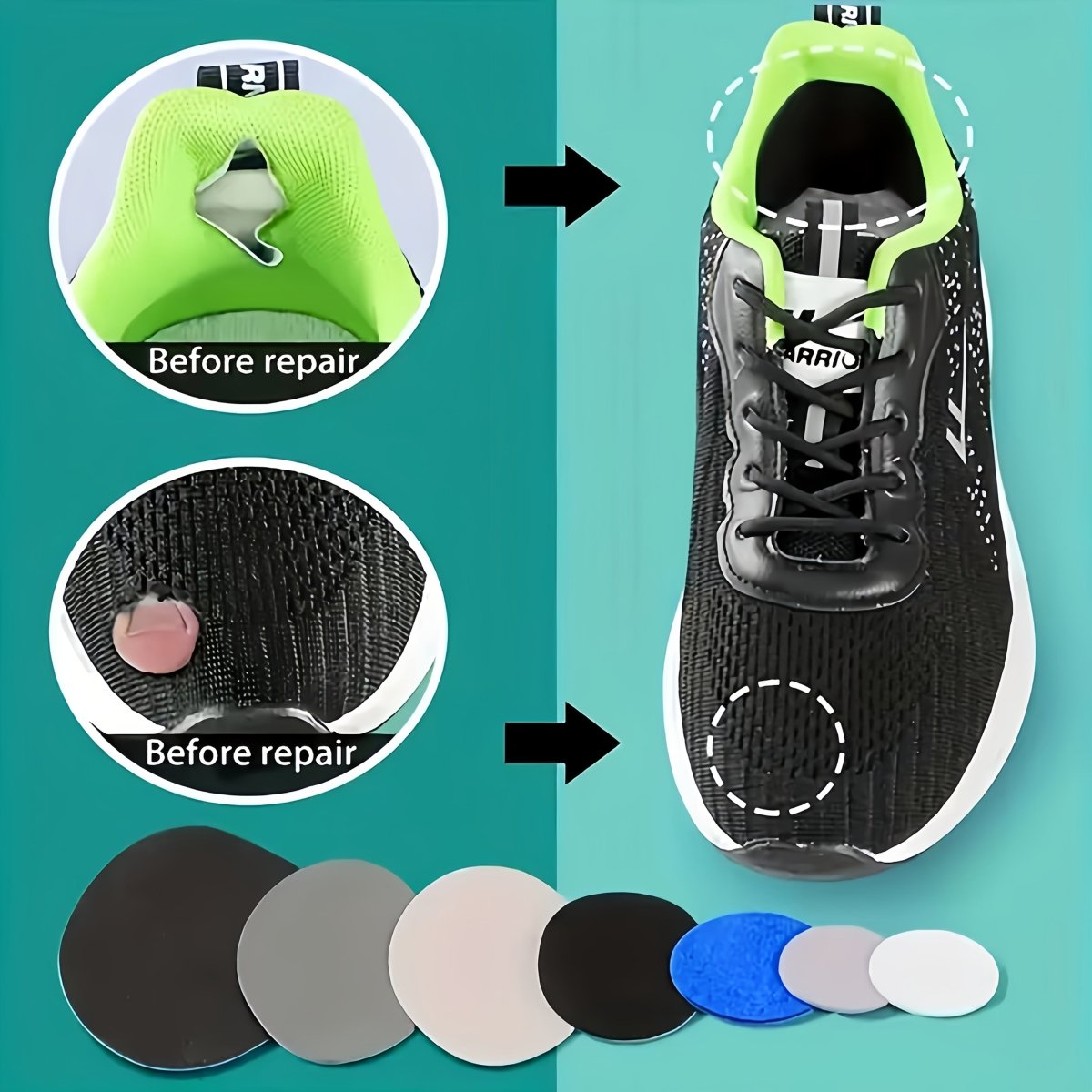 Reparationslapper til Sko – Fleksible Lapper til Overlæder og Hæle