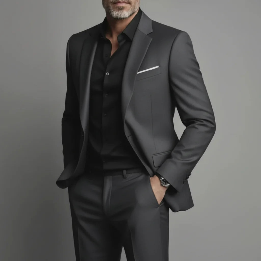 Herre Slim Fit Jakkesæt – Business-Casual Blazer og Bukser